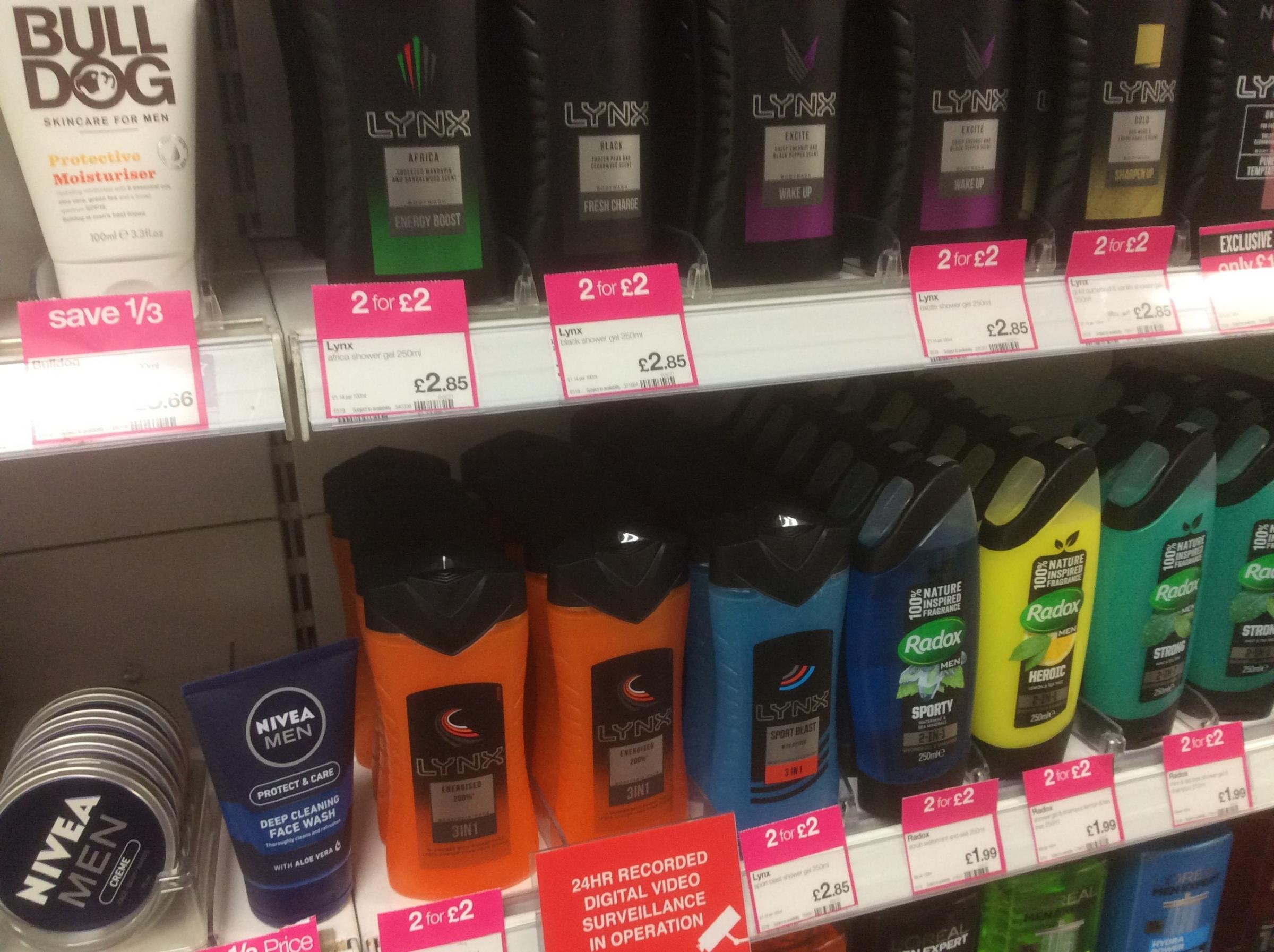 lynx shower gel set